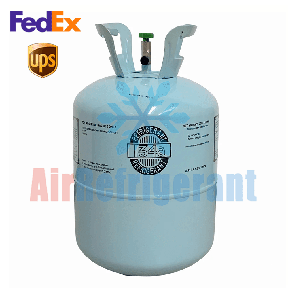 R134A Refrigerant 30lb (13.6kg) – For Auto, Home AC & Refrigerator Repair, Easy to Use